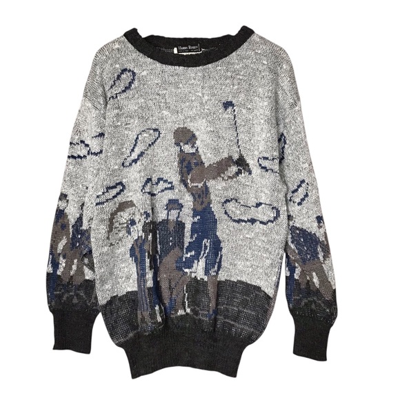 Harry Rosen Other - Harry Rosen Vintage Golf Sweater Wool Alpaca Blend Knit Crew Neck Men's Medium